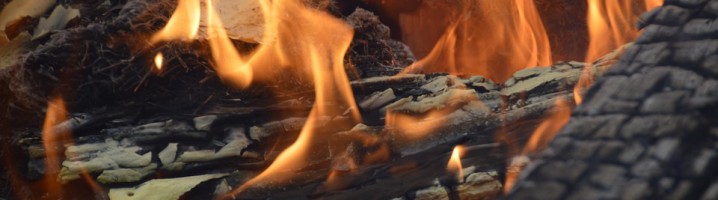 contemporary log burner fire